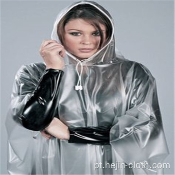 Traje de chuva em pvc adulto resistente ao fogo translúcido